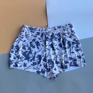 CALIA by Carrie Underwood White Shorts with Navy Floral Print